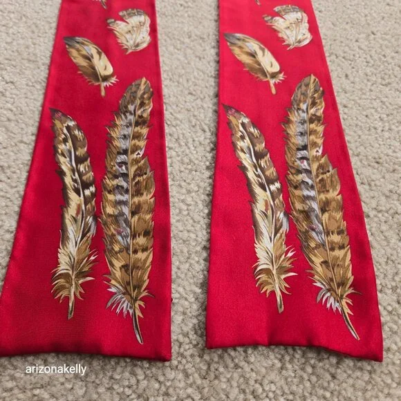 Silk Scarf Bird of Prey Feathers Owl Hawk Eagle Falcon - Picture 5 of 10